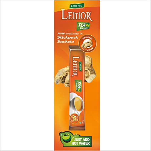 Lemor Ginger Flavored Instant Tea (One Pack of 10 Sachets)